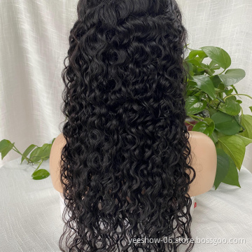 spanish wave 30 unprocessed 100% human silk top natural  lace front wig indian  hair